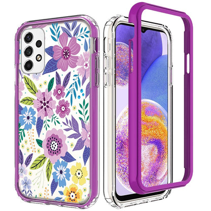 For Samsung Galaxy A23 5G Beautiful Design Hybrid Triple Layer Armor Hard PC Rubber Shockproof Frame  Phone Case Cover