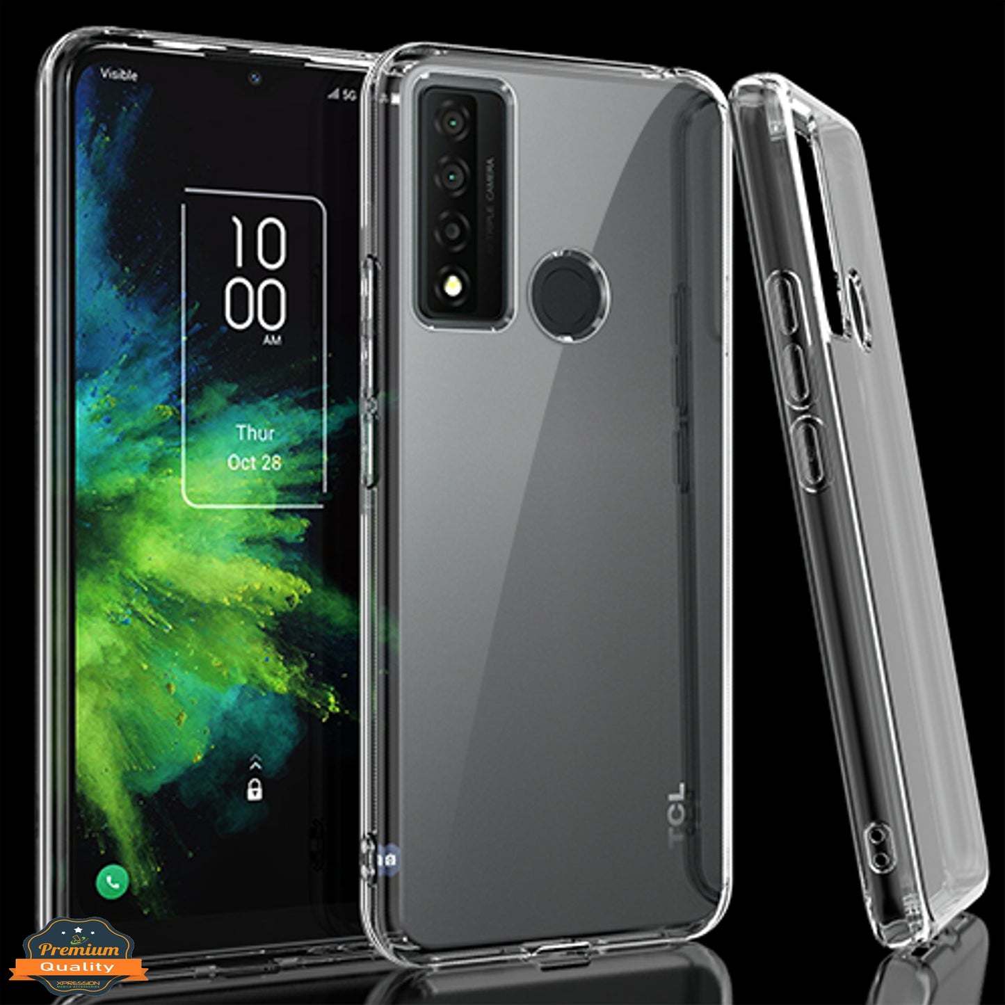 For TCL 20 XE Ultra Slim Thin Transparent Silicone Soft Skin Flexible TPU Gel Rubber Candy Gummy Protective Hybrid  Phone Case Cover