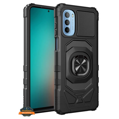 For TCL Stylus 5G Full-Body 2in1 Magnetic Car Mount Metal Ring Holder Kickstand Heavy Duty Hybrid Armor Defender  Phone Case Cover