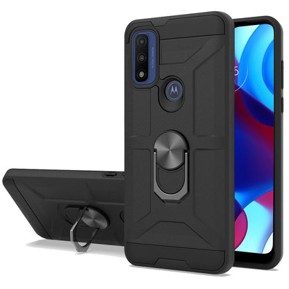 For Motorola Moto G Power 2022 Hybrid Stand Kickstand Ring Holder [360° Rotating] Armor Dual Layer PC+TPU Fit Magnetic Car Mount  Phone Case Cover