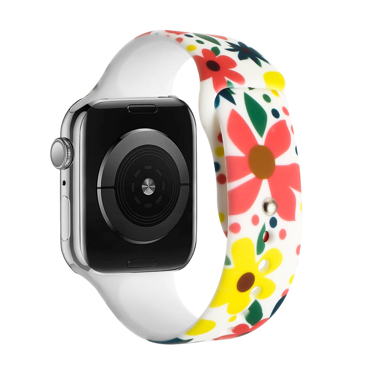 For Apple Watch Series 7/SE/6/5/4/3/2/1 Pattern Soft Silicone Design Wristband Watch Band