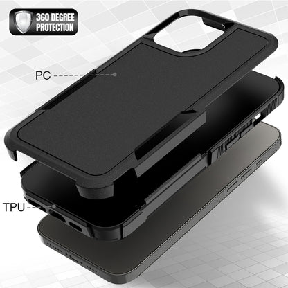 For Apple iPhone 13 Pro Max (6.7") Tough Hybrid Rugged Hard Shockproof Drop-Proof 3in1 Protection, Military Grade Design  Phone Case Cover