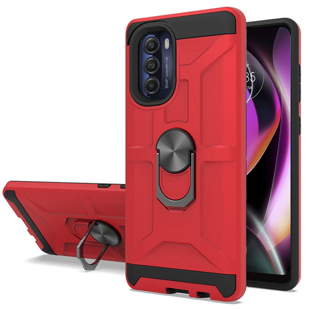 For Motorola Moto G 5G 2022 Hybrid Cases with Stand Kickstand Ring Holder [360° Rotating] Armor Fit Magnetic Car Mount  Phone Case Cover