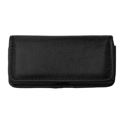 Universal Cell Phone Holster with Belt Clip Loops & Card Slot Canvas Horizontal Pouch Waist Carrying Case Fit Samsung Galaxy S22 Ultra & Most Phone XXL [6.93 x 3.43 x 0.6 in] Universal Canvas Pouch [Black]