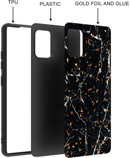 For Samsung Galaxy A13 5G Marble Fashion Stone Stylish Flake Glitter Bling Hybrid Slim Glossy TPU Rubber Hard Protection  Phone Case Cover