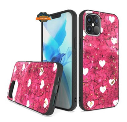For Apple iPhone 13 Pro Max (6.7") Stylish Designed Glitter Bling Hybrid Slim PC TPU Rubber Silicone Shock-Absorption Hard  Phone Case Cover