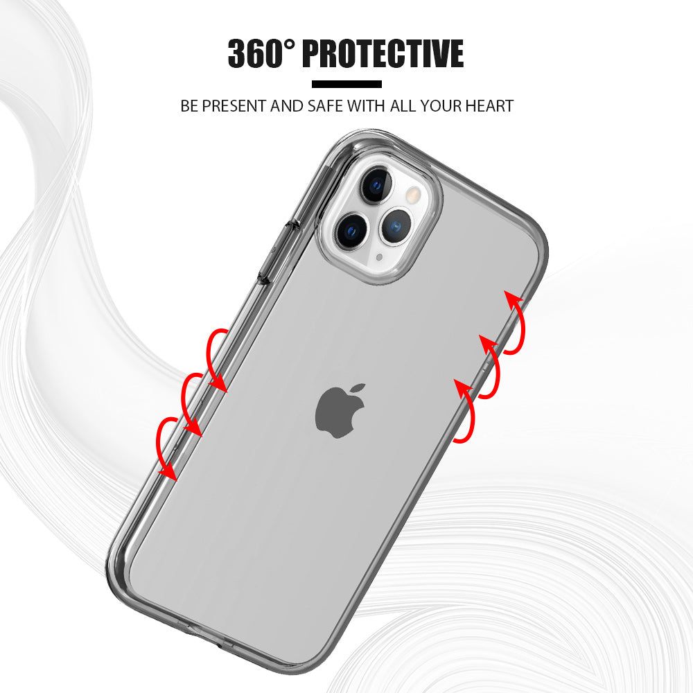 For Apple iPhone 13 /Pro Max Mini Transparent Glitter Bling Sparkly Hybird Hard PC Shell & Soft TPU Shock-Absorption Bumper  Phone Case Cover