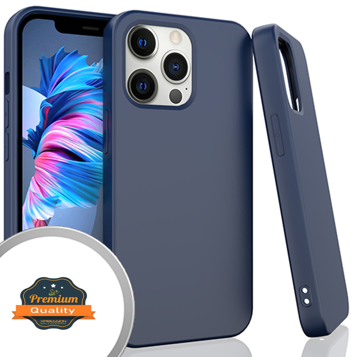 For Apple iPhone 14 (6.1") Slim Fit Hybrid Silicone Soft Gel Rubber TPU Full Body Protection Shockproof Protective  Phone Case Cover