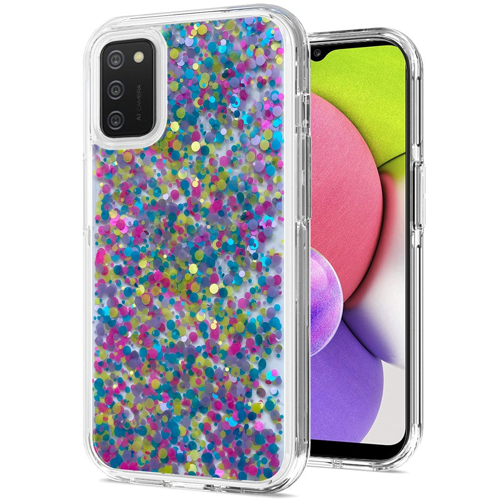 For Apple iPhone 14 Plus (6.7") Colorful Glitter Bling Sparkle Epoxy Glittering Shining Hybrid Hard TPU Shockproof  Phone Case Cover