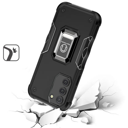 For Samsung Galaxy A03S Hybrid Hard PC Soft TPU Bumper with Magnetic Ring Stand Holder Military-Grade Drop Protection  Phone Case Cover