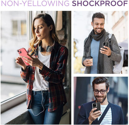 For Apple iPhone 11 (6.1") Transparent Designed Slim Thick Hybrid Hard PC Back and TPU Frame Bumper Protective Matte Black Phone Case Cover