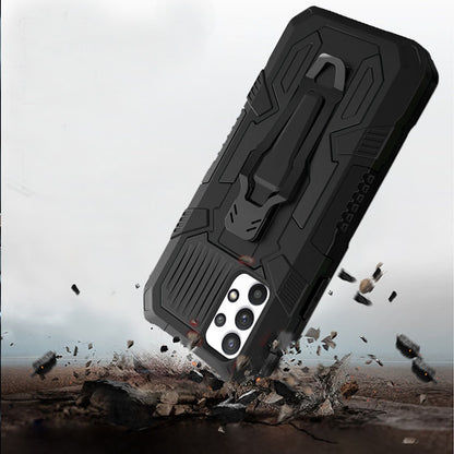 For Samsung Galaxy A33 5G Rugged Heavy Duty Dual Layers Hybrid Shockproof Protective Shell with Built in Clip Holder & Kickstand  Phone Case Cover