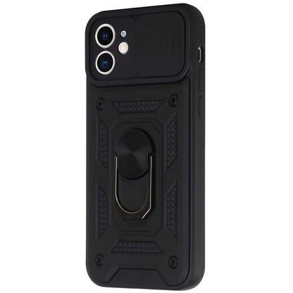 For Samsung A03 Core Hybrid Cases with Slide Camera Lens Cover and Ring Holder Kickstand Rugged Dual Layer Heavy Duty  Phone Case Cover
