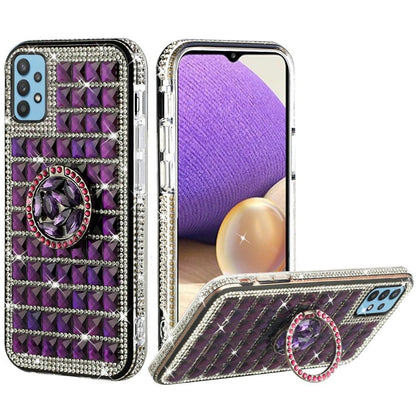 For Apple iPhone 8 Plus/7 Plus/6 6S Plus Luxury 3D Bling Diamonds Rhinestone Jeweled Crystal Hybrid with Ring Stand Holder  Phone Case Cover