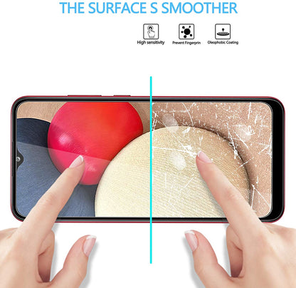 For Samsung Galaxy A03s (2022) Tempered Glass Screen Protector HD Clear Transparent [Bubble Free, Case Friendly] 9H Hardness Glass Screen Guard Clear Screen Protector