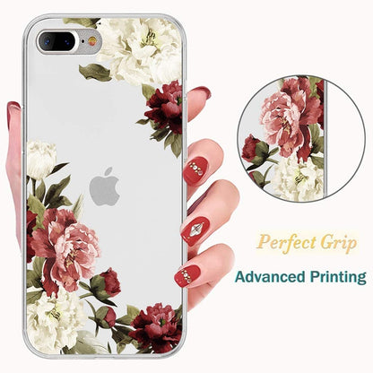 For Apple iPhone 14 /Pro Max Floral Patterns Design TPU Silicone Shock Absorption Bumper Hard Back  Phone Case Cover