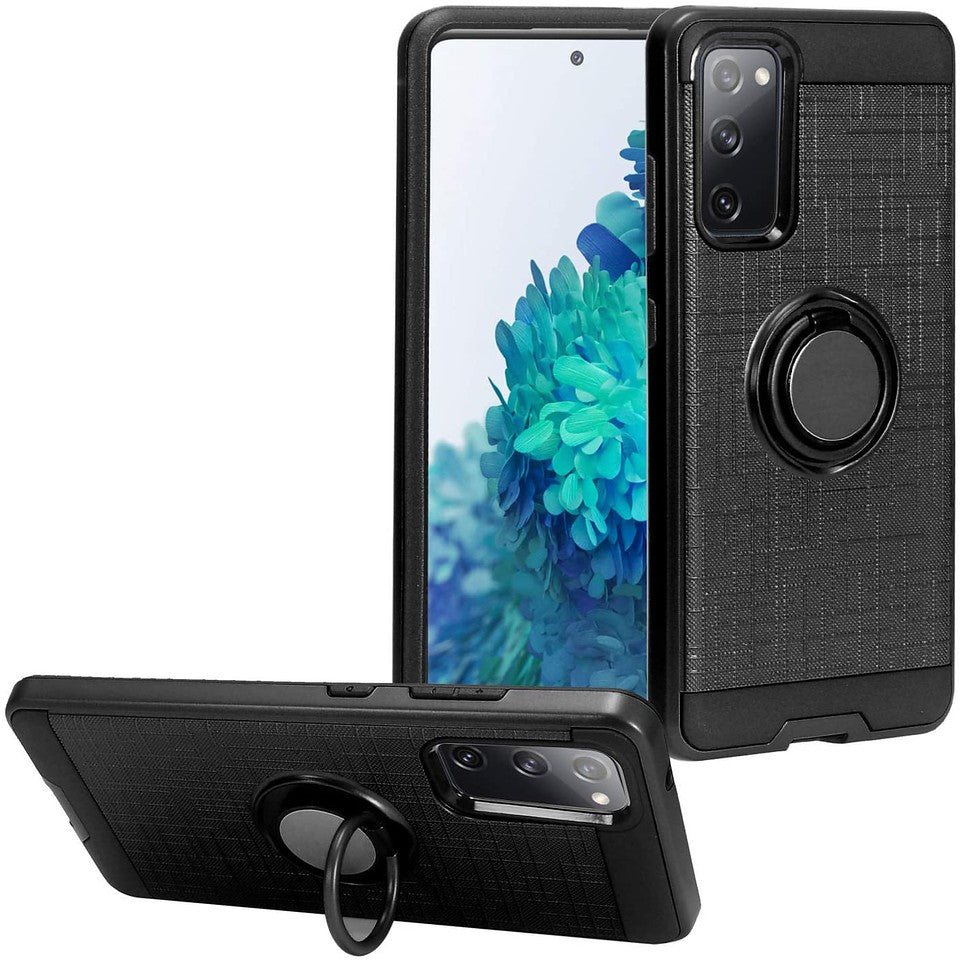 For Motorola Moto G Stylus 2021 5G Version Hybrid 360° Ring Armor Shockproof Dual Layers 2 in 1 Holder with Ring Stand for Magnetic Car Mount  Phone Case Cover