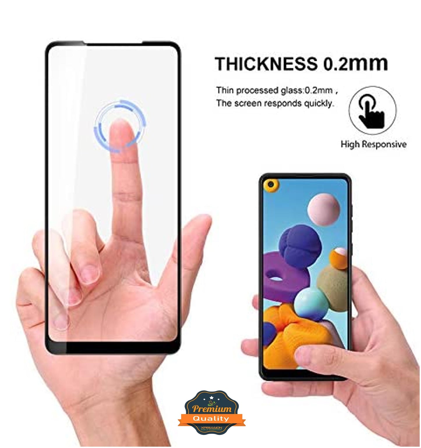 For Apple iPhone 14 Plus (6.7") Screen Protector, 9H Hardness Full Glue Adhesive Tempered Glass [3D Curved, Bubble Free] HD Glass Clear Black Screen Protector