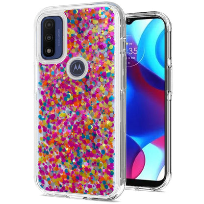 For Motorola Moto G Power 2022 Colorful Glitter Bling Sparkle Epoxy Glittering Shining Hybrid Silicone Shockproof  Phone Case Cover