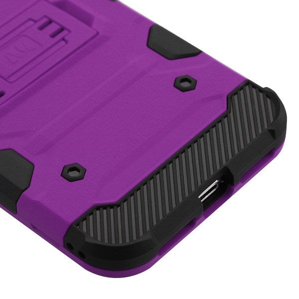 For Apple iPhone XS Max Hybrid Dual Layer Hard PC with Kickstand Shockproof TPU Rugged Stand Purple Phone Case Cover