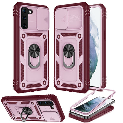 For Apple iPhone 14 Pro Max (6.7") Hybrid Built-in 360° Rotate Magnetic Ring Stand with Camera Protection Heavy Duty  Phone Case Cover