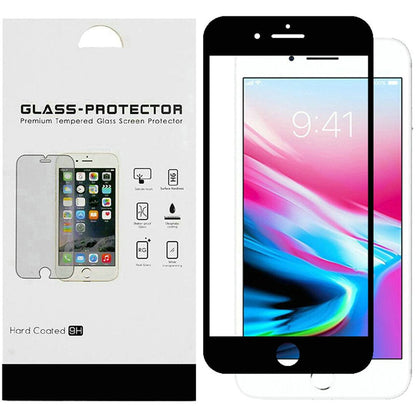 For Apple iPhone SE 3 (2022) Screen Protector Full Cover Tempered Glass [Edge to Edge Coverage] Full Protection Durable Tempered Glass Clear Black Screen Protector