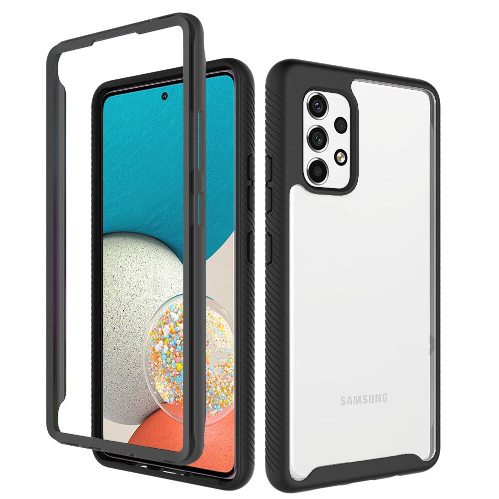 For Samsung Galaxy A53 5G Clear Dual Layer Rugged Bumper Frame Heavy Duty Hybrid Shockproof Rubber TPU Body Defender  Phone Case Cover