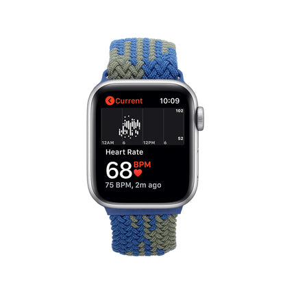 For Apple Watch Size 42/44/45mm Stretchy Nylon Solo Loop Bands Adjustable Braided Sport Elastics Women Men Strap for iWatch Series 7 6 5 4 3 2 1 SE  Phone Case Cover