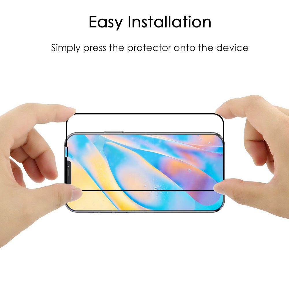 For Apple iPhone 14 Plus (6.7") Full-Coverage Tempered Glass Screen Protector [2.5D Round Edge] Glass Film 0.3mm Full Cover Clear Black Screen Protector