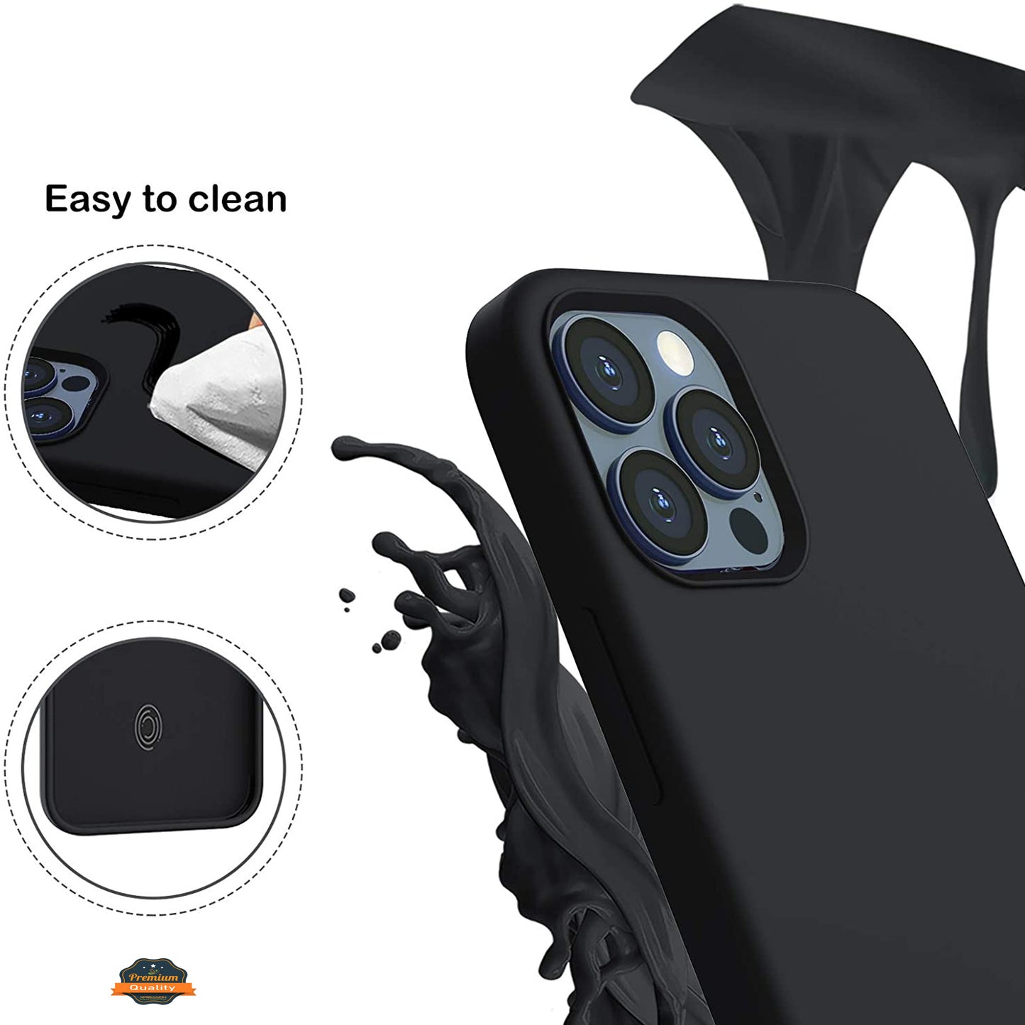 For Apple iPhone 13 /Pro Max Mini Slim Fit Hybrid Silicone Soft Gel Rubber TPU Full Body Protection Shockproof Protective  Phone Case Cover