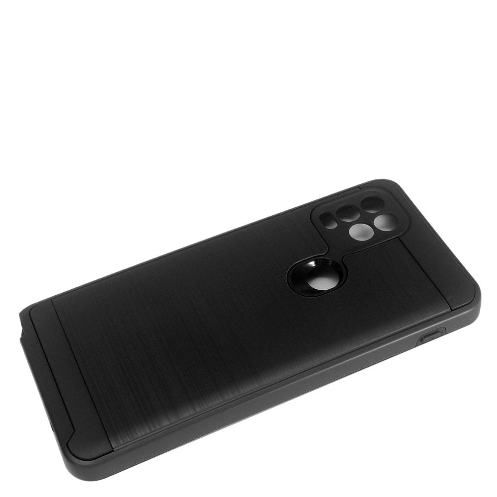 For Motorola Moto G Stylus 2021 5G Version Brushed Texture Slim Hybrid Shockproof Dual Layer Hard PC & TPU Armor Rugged Protective  Phone Case Cover