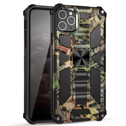 For Apple iPhone 14 Plus (6.7") Heavy Duty Hybrid Camouflage Fold Slide Kickstand [Military Grade] Rugged Protective  Phone Case Cover