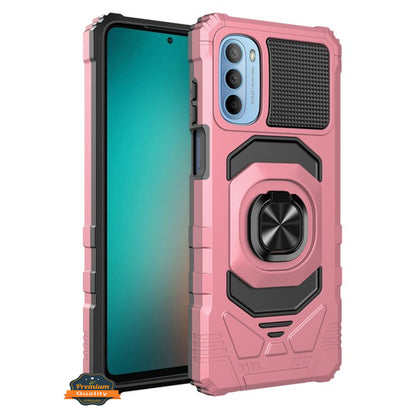 For BLU G91 MAX Hybrid Magnetic Car Mount Ring Kickstand Stand Holder Full-Body Armor Hard Protective [Military Grade]  Phone Case Cover