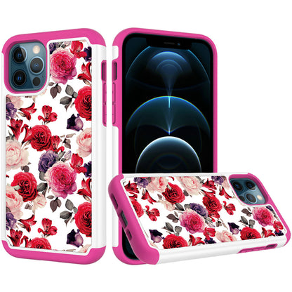 For Apple iPhone 13 Pro Max (6.7") Beautiful Design Tuff Hybrid Heavy Duty Sturdy Shockproof Full Body Soft TPU Hard Protective  Phone Case Cover
