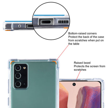 For Samsung Galaxy A51 5G Slim Hybrid Transparent Rubber Gummy Gel Hard PC Silicone Bumper Frame Clear Phone Case Cover