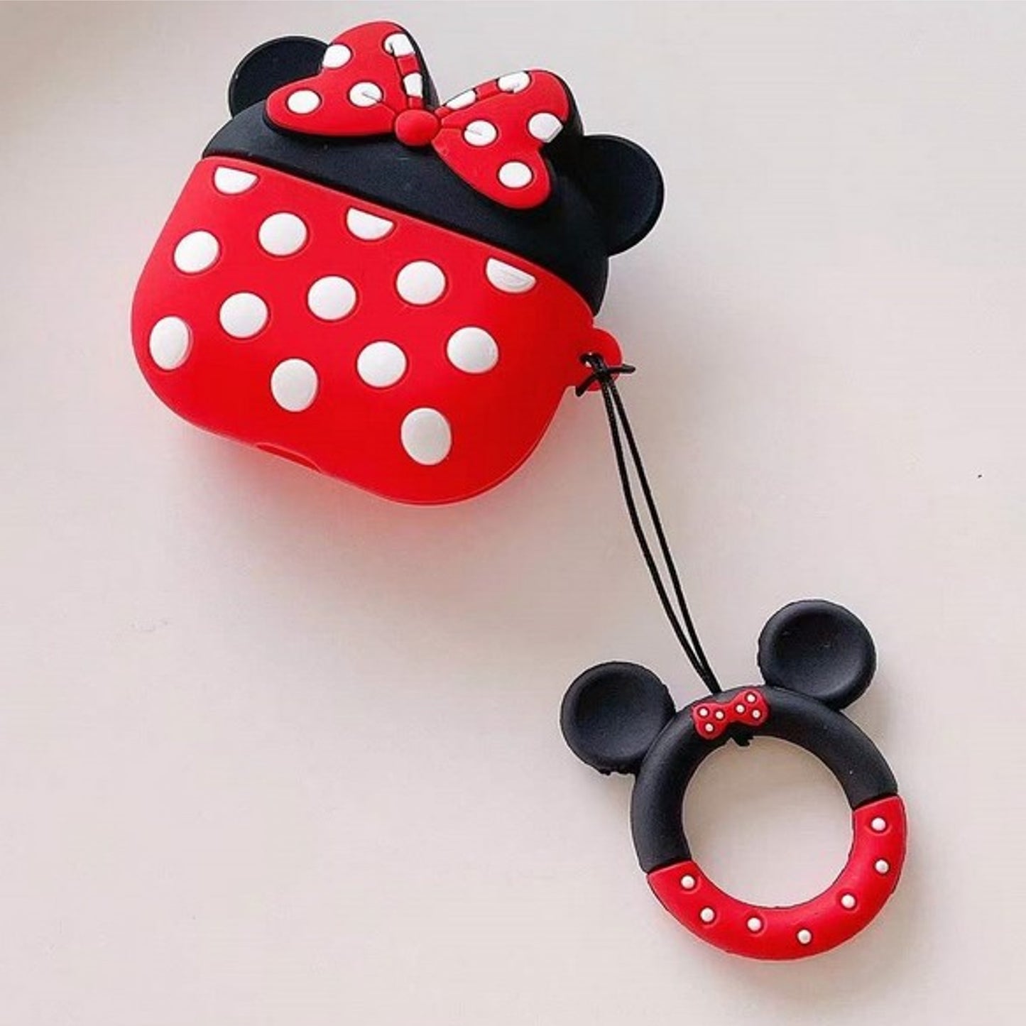 For Apple AirPods 3 (2021) Hybrid Cute 3D Fun Design Silicone Skin Cartoon Animal with Keychain Holder Rubber TPU Soft  Phone Case Cover