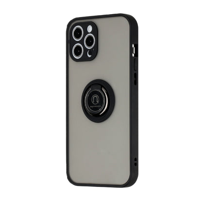 For Apple iPhone 14 Pro (6.1") Hybrid Protective TPU Shockproof with 360° Rotation Ring Metal Stand & Covered Camera  Phone Case Cover