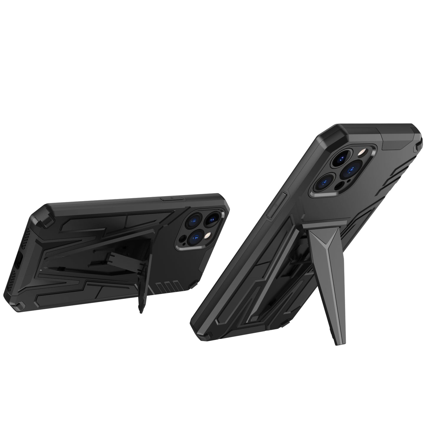For Apple iPhone SE 3 (2022) Hybrid Armor Rugged with Kickstand, Supports Magnetic Car Mount Dual Layer Hard PC Protective  Phone Case Cover