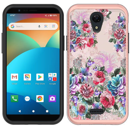 For Cricket Icon 2 Cute Design Printed Pattern Fashion Brushed Texture Shockproof Dual Layer Hybrid Slim Protective Had PC + TPU Rubber  Phone Case Cover