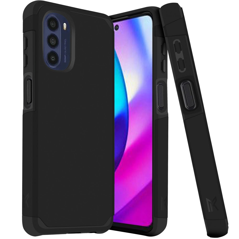 For Motorola Moto G 5G 2022 Slim Corner Protection Shock Absorption Hybrid Dual Layer Hard TPU Rubber Armor Defender  Phone Case Cover