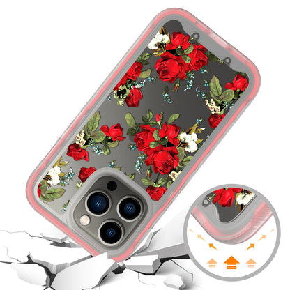 For Apple iPhone 14 Pro (6.1") Stylish Design 2in1 Hybrid Dual Layer Hard PC Rubber TPU Shockproof Front Frame  Phone Case Cover