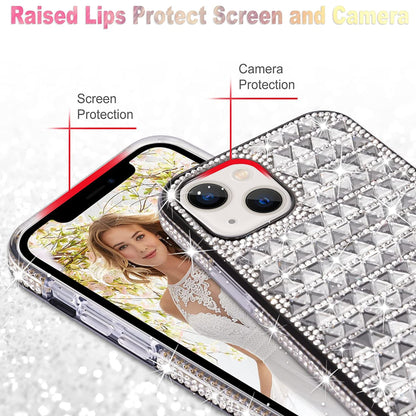 For Samsung Galaxy A13 5G Diamonds Sparkle 3D Crystal Glitter Bling Shiny Rhinestone Hybrid Bumper Hard Protective  Phone Case Cover
